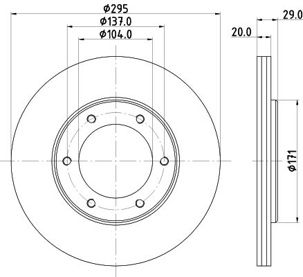 HELLA PAGID Jarrulevy 8DD 355 101-191